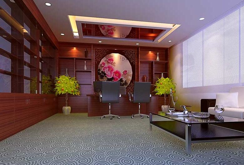 公司总经理室设计特点效果图